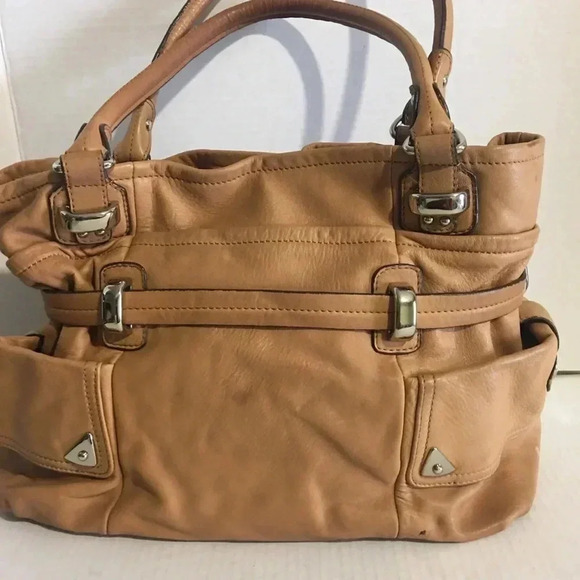 B. Makowsky Brown leather hobo handbag - Picture 2 of 8